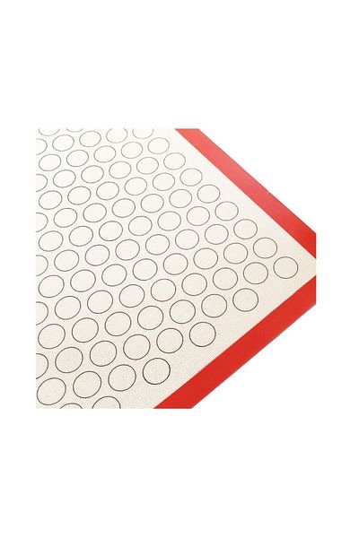 BV Macaron baking mat, non-stick sheet, 40x30 cm, 67 Macarons, White, 396COF