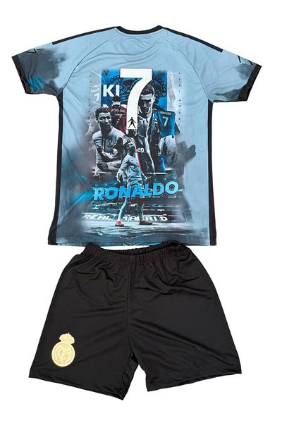 TETYS High Quality-New Product-C-R- 7-Number--R.O.N.A.L.D.O-.Custom Series-Full Mold Set of 2 Child Jersey