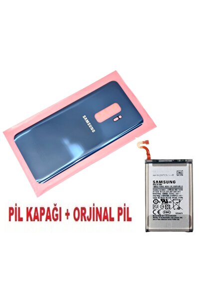 indirimplus Samsung Galaxy S9 Plus Arka Pil Batarya Kapağı + PİL (CAM) MAVİ