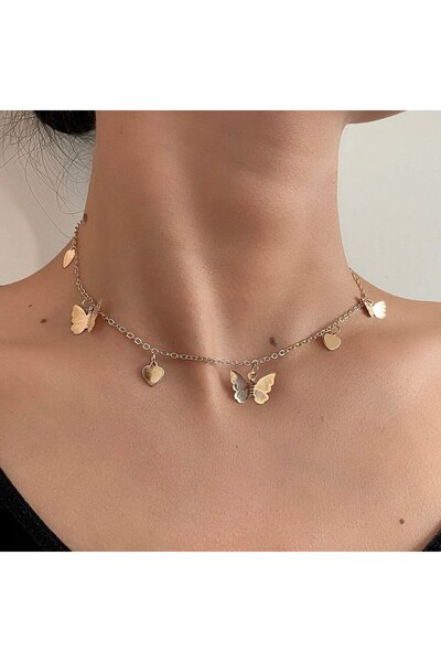 Shiklik MODA مجموعة سلسلة قلب الفراشة الأصلية: لمسة أنيقة لأسلوبك