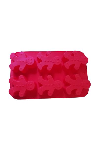 BV Silicone mold, For gingerbread, 6 cavities, Red, 25 cm, 349COF