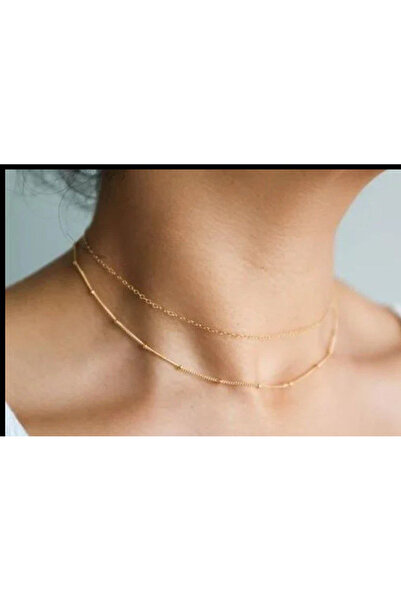 Genel Markalar Şıklığıyla Göz Kamaştıran 2'li Zincirli Kolye