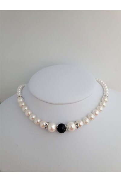 Shiklik MODA قلادة لؤلؤية رائعة من الأحجار الكريمة لتعزيز أناقتك