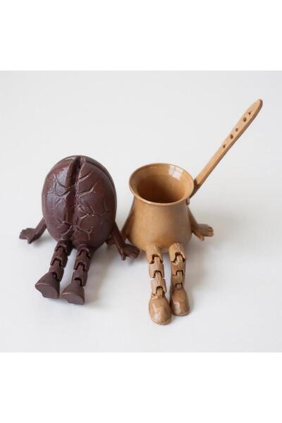 Mescolare Türk Kahvesi Temalı 2’li Figür Seti – Hediyelik & Dekoratif Cezve/K...