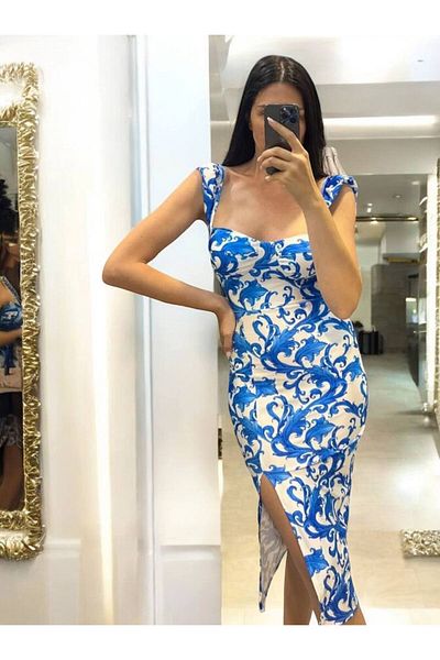 GLAMSI Rochie Bodycon din Lycra cu Cupe – Stil Sexy & Feminin