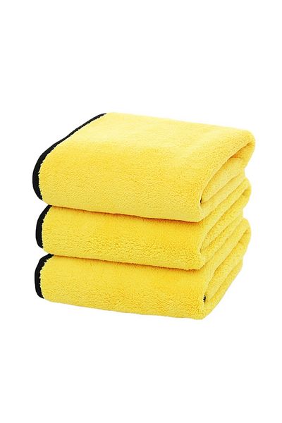 EMESZON ® Lavetă microfibră super absorbantă, 60x40 cm 800g curățare geamuri auto monitoare, gri-galben