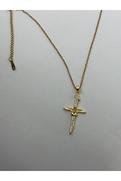 isikaccessories Elif Letter Anka Necklace Gold