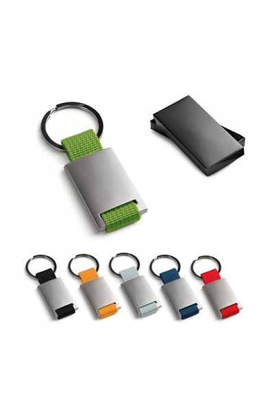 dalimag Metal key ring and straps, 28 x 60 x 6 mm, red