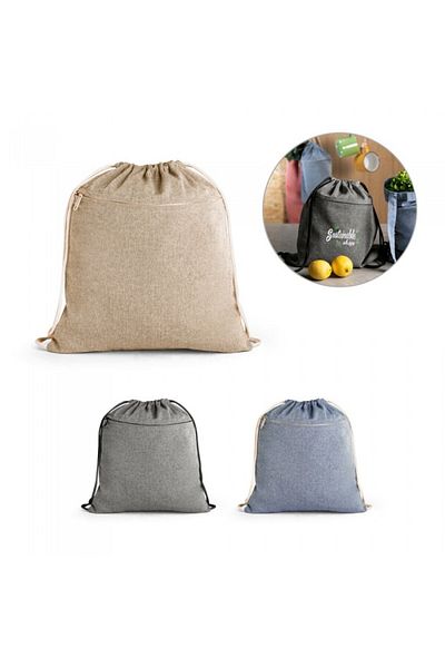 dalimag Cotton drawstring bag with front pocket