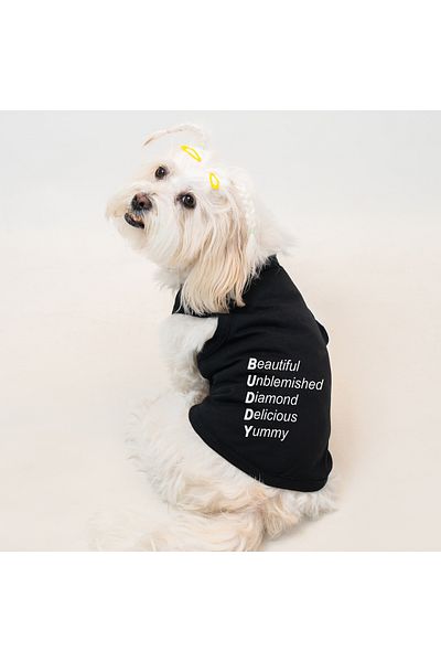 Buddy Store Cat & Dog Outfit Clothes Outfits - Acrostic Printed Summer Tank Top