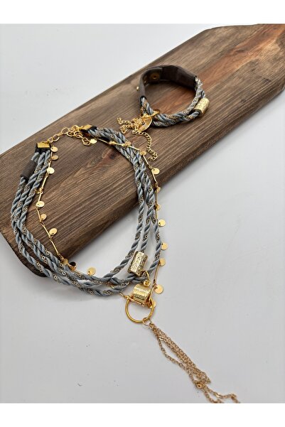 AGG TASARIM قلادة مكرامية مع سلسلة