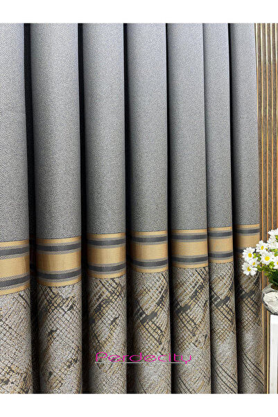 PERDECITY Dream Mink Gray Panel Background Curtain 1X3 Frequently Pleated (Single Wing) Does Not Iron