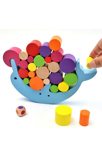 Jet Wooden Dolphin Balance Game – Educational Montessori Toy