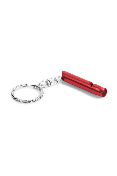 dalimag Emergency whistle keychain made of hard plastic and stainless steel, 4.5cm red