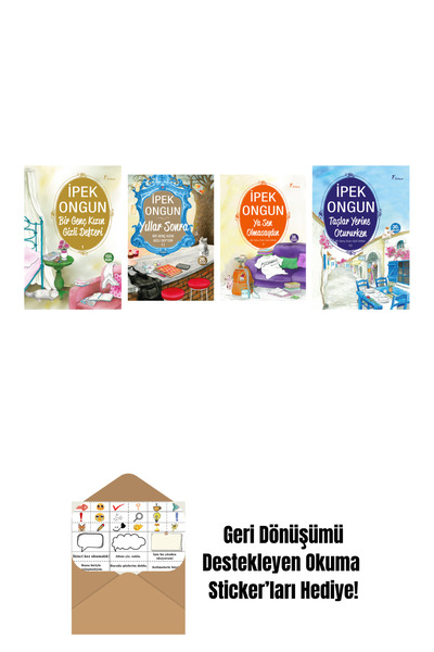 Artemis Yayınları İpek Ongun 4 Kitap Set + Okuma Sticker'ları