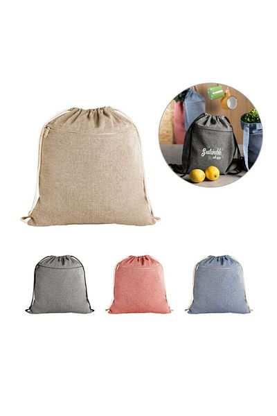 dalimag Cotton drawstring bag with front pocket