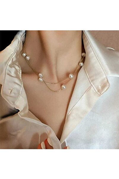 TUHAM AKSESUAR DELFİN lak kaplama inci kolye