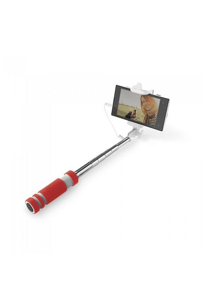 dalimag Selfie stick, 1 meter, simple model, metal, clamp, red