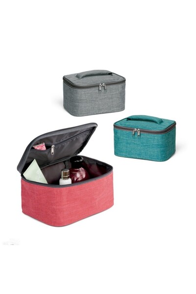 dalimag Geanta de toaleta de inalta densitate 300D cu maner captusit si fermo...