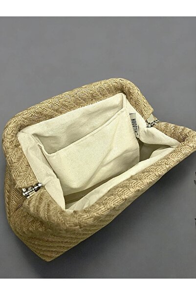 Nuggita Secret Scholarship Clutch Hand / Shoulder Bag Straw Textured