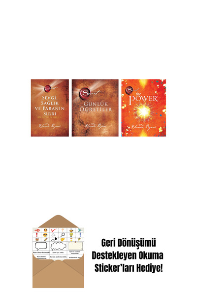 Artemis Yayınları Rhonda Byrne 3 Kitap Set + Okuma Sticker'ları