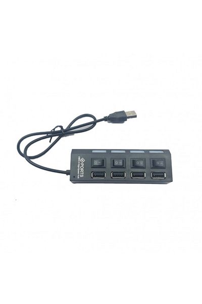 dalimag 4-Port USB Hub, 10 cm, Black