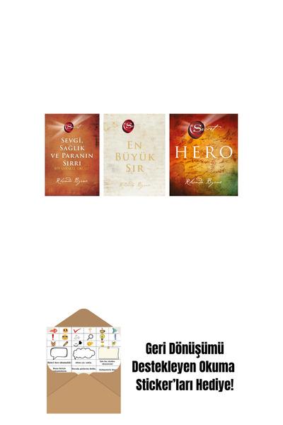 Artemis Yayınları Rhonda Byrne 3 Kitap Set + Okuma Sticker'ları