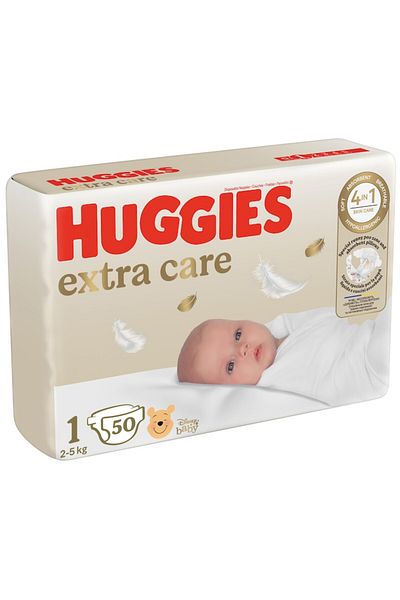 Huggies Scutece Jumbo Extra Care 1, 2-5 kg, 50 buc.
