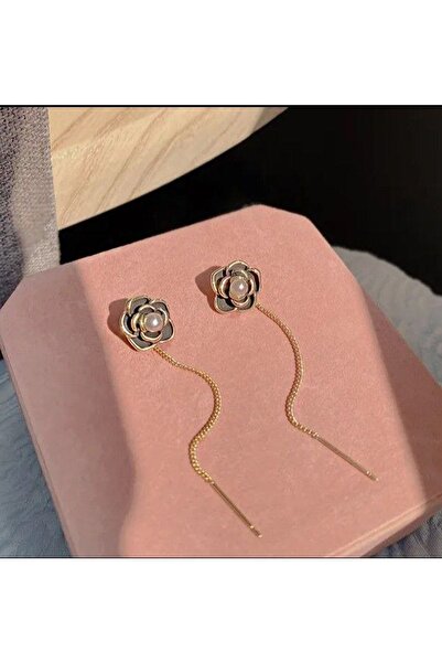 Generic Brand Reflect Your Elegance with Chic Black Flower Earrings
