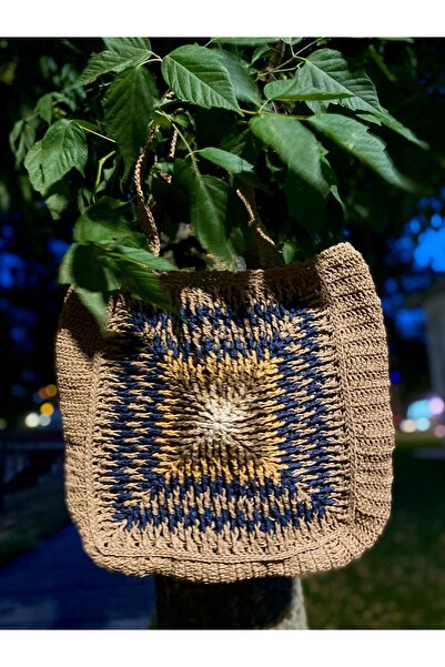 zeynhobi aksesuar Large Motif Hand Knitted Bag