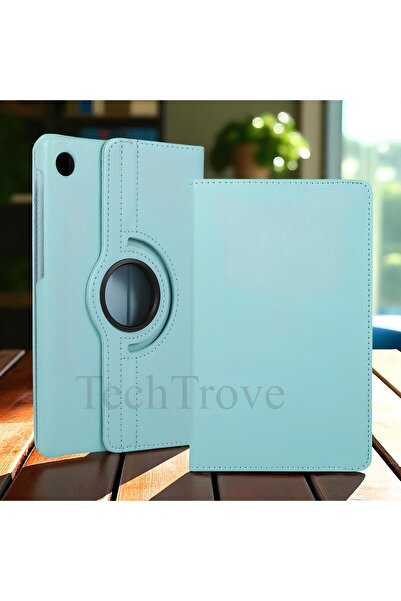 TechTrove Lenovo Tab M10 Plus TB-125F - TB-128F 3. Jenerasyon Kılıf 360 Dönebilen Standlı Pu Deri Kılıf
