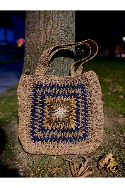 zeynhobi aksesuar Large Motif Hand Knitted Bag