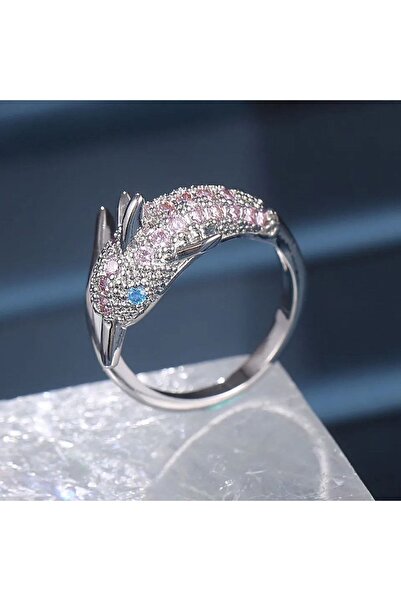 Shiklik MODA رمز الأناقة والرقة: خاتم السمكة المرصع بالأحجار