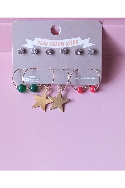 Shiklik MODA اجعل طرازك متألقًا مع مجموعة أقراط مرصعة بالنجوم