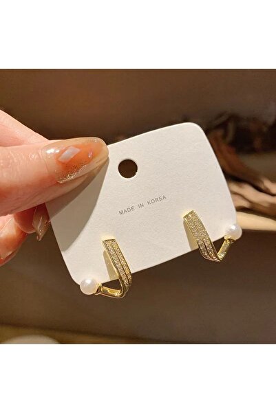 Generic Brand Modern Earrings with Shiny Stones - Complete Your Elegance