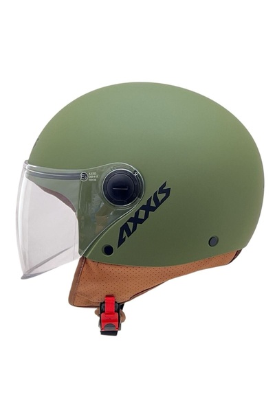 AXXIS Square S Solid A2 Matt Green Yazlık Motosiklet Kaskı