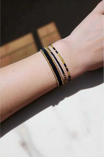 Atölye Olcay Eser Gold Black Miyuki Team Bracelet
