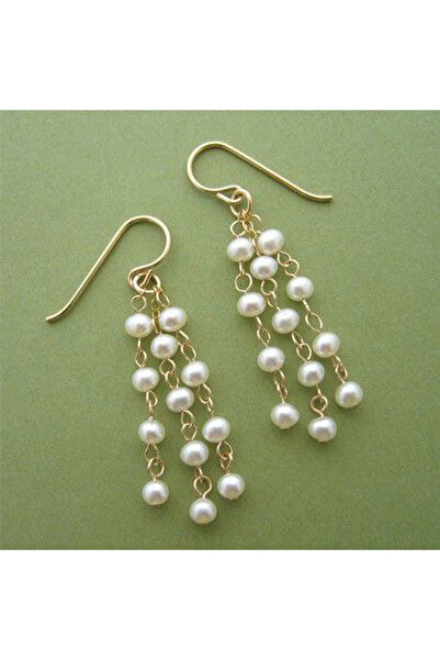 Shiklik MODA أقراط نسائية من اللؤلؤ باللون الذهبي لتعزيز أناقتك