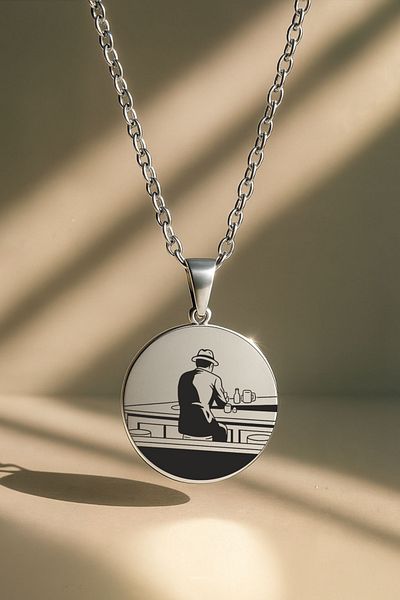 ArtinArt Nighthawks (Nighthawks)- Edward Hopper |   316L Steel Necklace