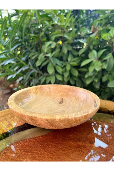 SUR AHŞAP EPOKSİ Zeytin Ağacından El Yapımı Organik Tabak 5*21 cm