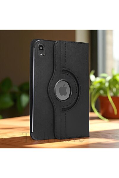 TechTrove Apple iPad Mini 2021 (6.Nesil) Kılıf 360 Dönebilen Standlı Pu Deri ...