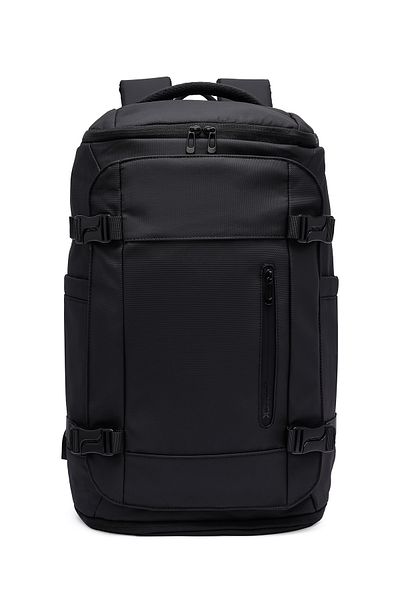 Derimod D-Pack Men's Black Fabric Backpack 25Sbd30236F
