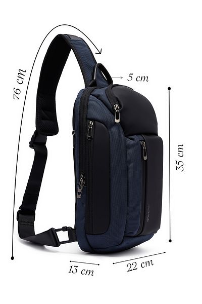 Derimod D-Pack Men's Navy Blue Crossbody Bag 25Sbd30316F