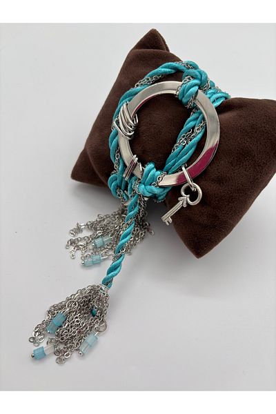 AGG TASARIM Macrame Bracelet with Tassels and Folds