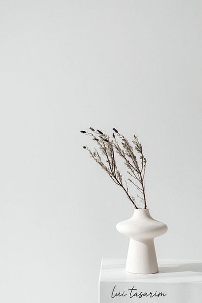 Lui Tasarım White Bohemian New Style Cream Simple Minimalist Scandinavian Style Milone Vase Ceramic 21*18cm