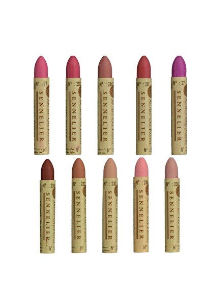 Sennelier باستيل زيتية للفنانين - مجموعة من 10 قطع - ألوان البشرة