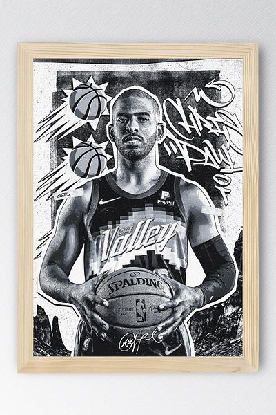 Saturn Pictură înrămată de Chris Paul - Pictură poster NBA de baschet