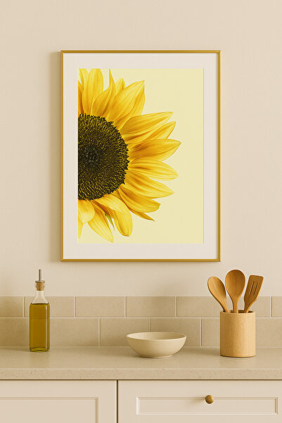 seninürünün Ηλιόσπορος - Μονόχρωμο Μοντέρνο Πίνακα με Μεταλλικό Κορνίζα από Α...