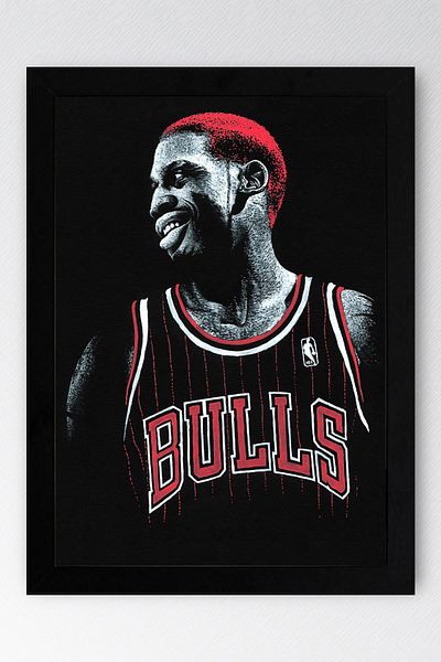 Saturn Pictură înrămată Dennis Rodman - Pictură poster NBA de baschet