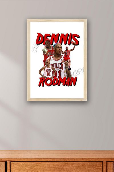 Saturn Pictură înrămată Dennis Rodman - Pictură poster NBA de baschet